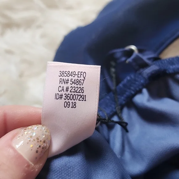 Victoria's Secret Navy Blue Velour Ruffle Trim Romper XS - Picture 11 of 12